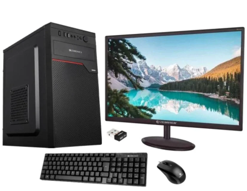 H61 Motherboard | Processor i3 | CPU Fan | 4GB RAM | 500GB HDD | Cabinet + SMPS | Monitor 19" | Keyboard + Mouse | Wifi Adapter + Mouse Pad 