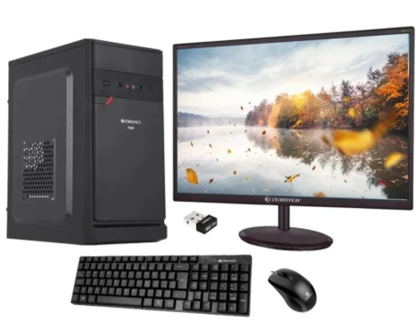 H450 Motherboard | Processor Ryzen-3 3200G | 8GB RAM | 256GB SSD | Cabinet + SMPS | Monitor 19" | Keyboard + Mouse | Wifi Adapter + Mouse Pad 